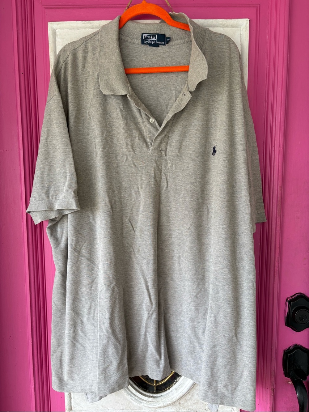 Ralph Lauren Gray Polo Shirt with Navy Pony